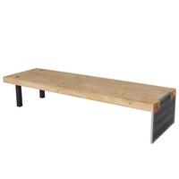 SITZBANK Braun - Naturfarben/Braun, Holz (200/40/60cm) - MCW