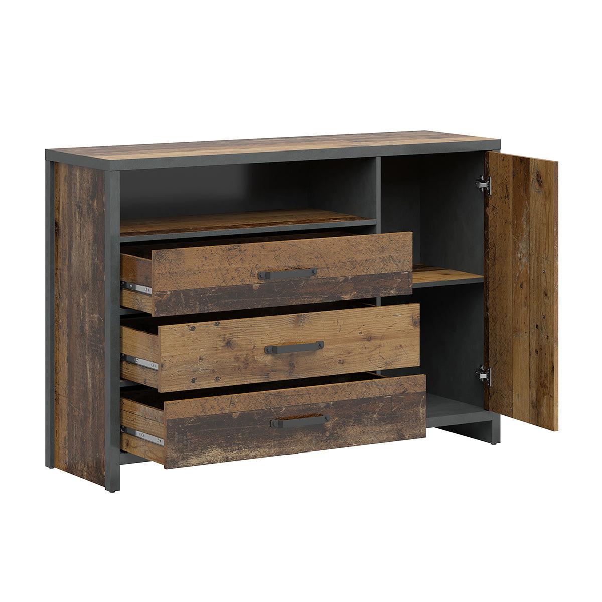 SIDEBOARD Paul Holz und Grau - Braun, Holzwerkstoff (131/91/40cm) - Petits-meubles