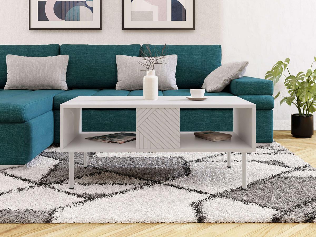 COUCHTISCH Art Deco Cashmere - Kaschmir, Holzwerkstoff/Metall (55/100/46cm) - MIRJAN24