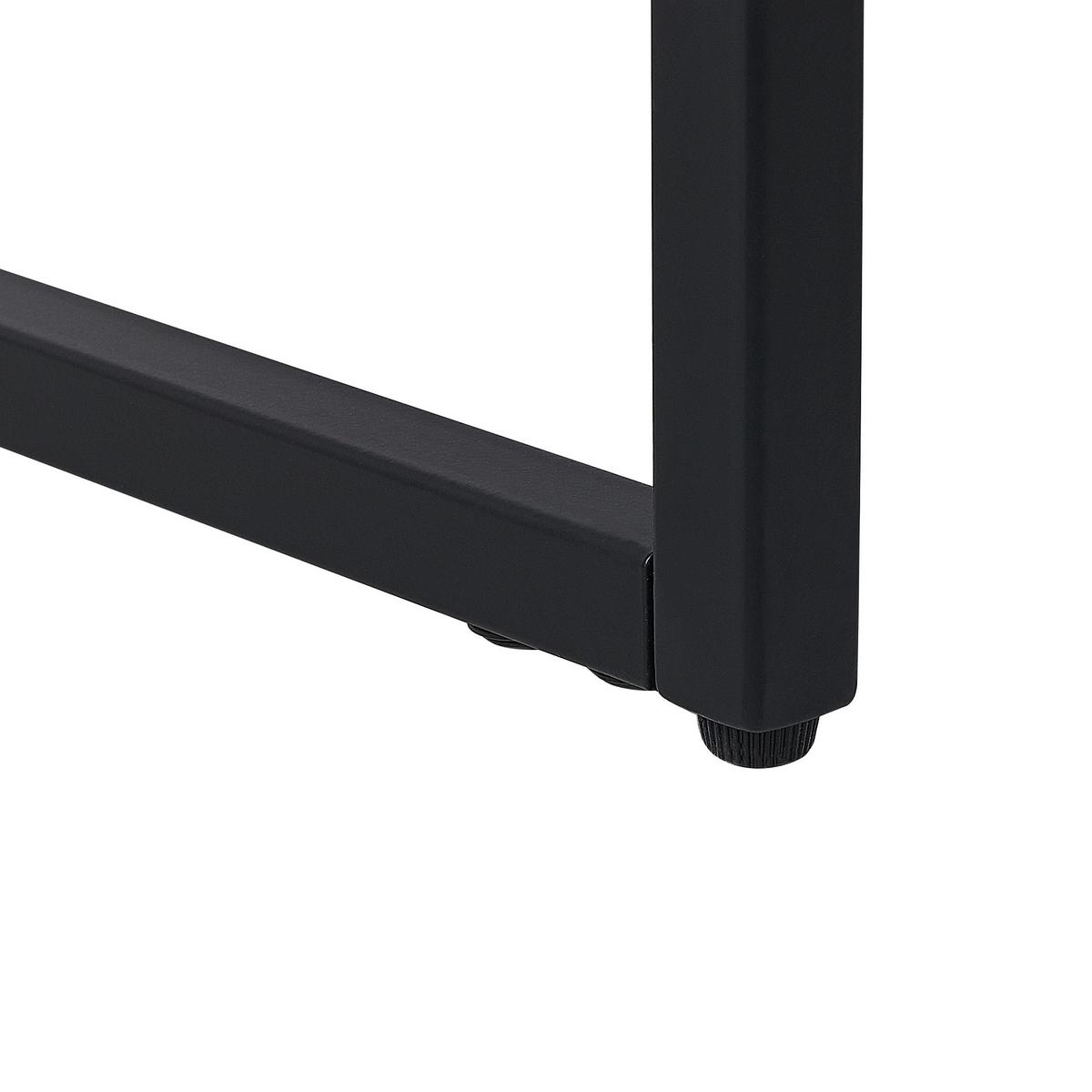 COUCHTISCH weiß/schwarz Marmor Optik rechteckig Merced - Schwarz/Weiß, Holzwerkstoff (100/60/43cm) - Beliani