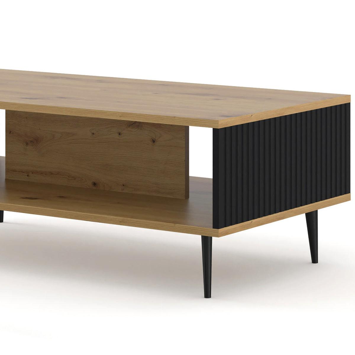 COUCHTISCH Philaé Holz und Schwarz - Schwarz, Holzwerkstoff (60/90/43cm) - Petits-meubles