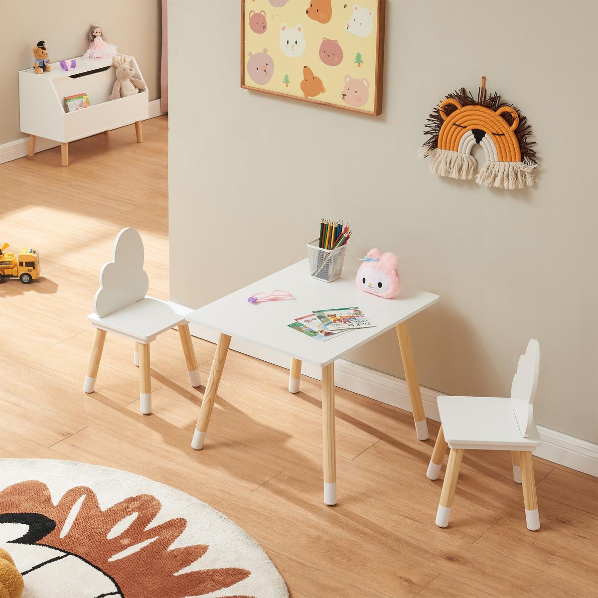 KINDERSITZGRUPPE Hovle - Weiß, Holz/Holzwerkstoff (60/44/48cm) - [en.casa]