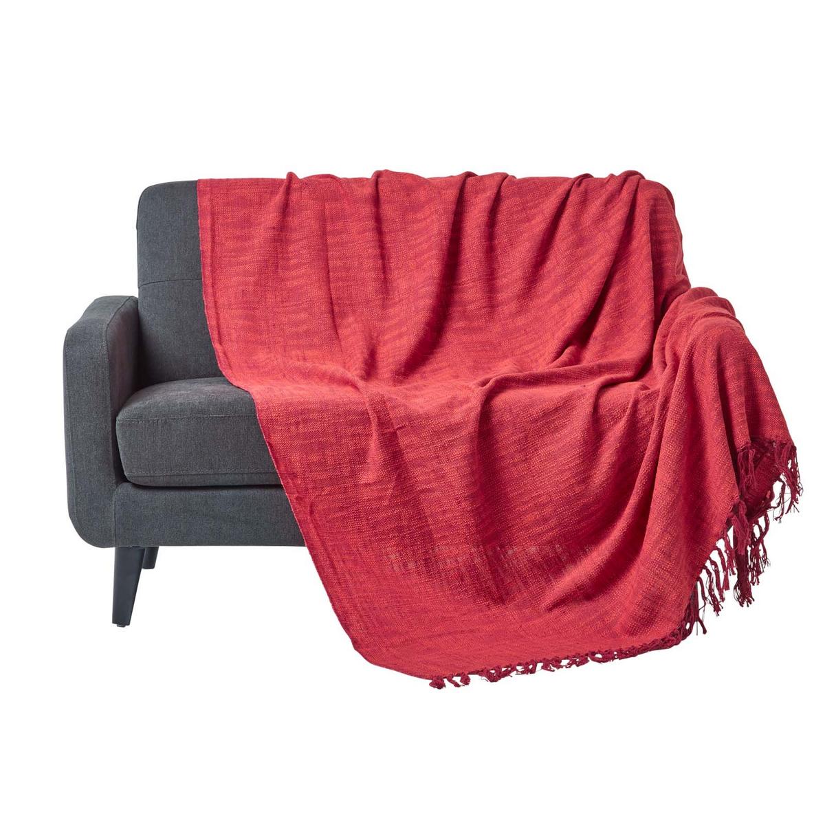 WOHNDECKE Nirvana Slub 255/360 cm, 100% Baumwolle - Orange, Textil (255/360cm) - Homescapes