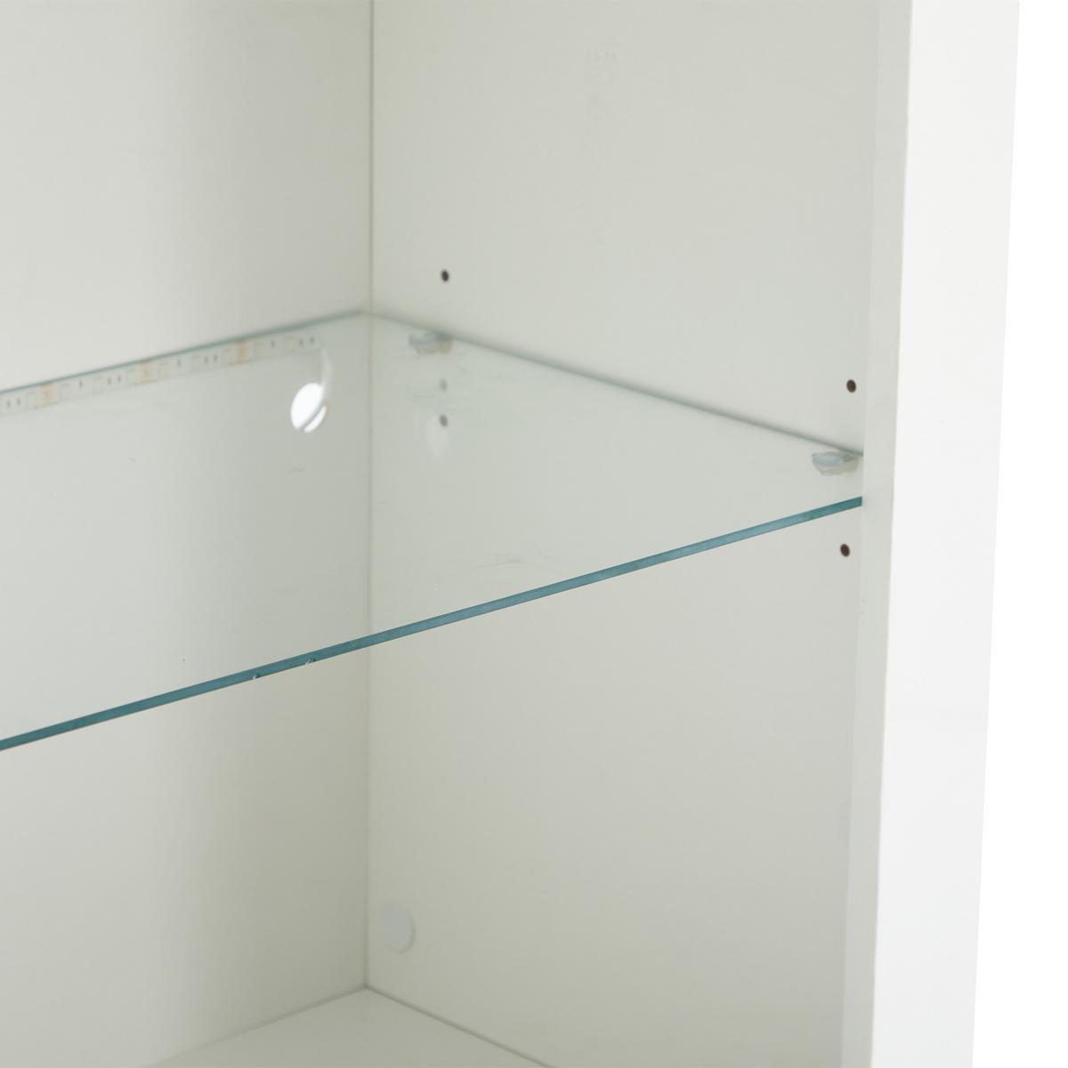 HIGHBOARD mit LED-Beleuchtung, geräumiger Stauraumschrank - Eiche San Remo, Holzwerkstoff (100/170/35cm) - Urban Meuble