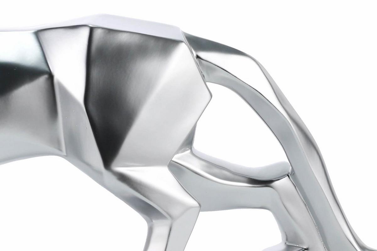 SKULPTUR Silber 48/15 cm - Silberfarben, Stein (1/15/11cm) - KUNSTLOFT