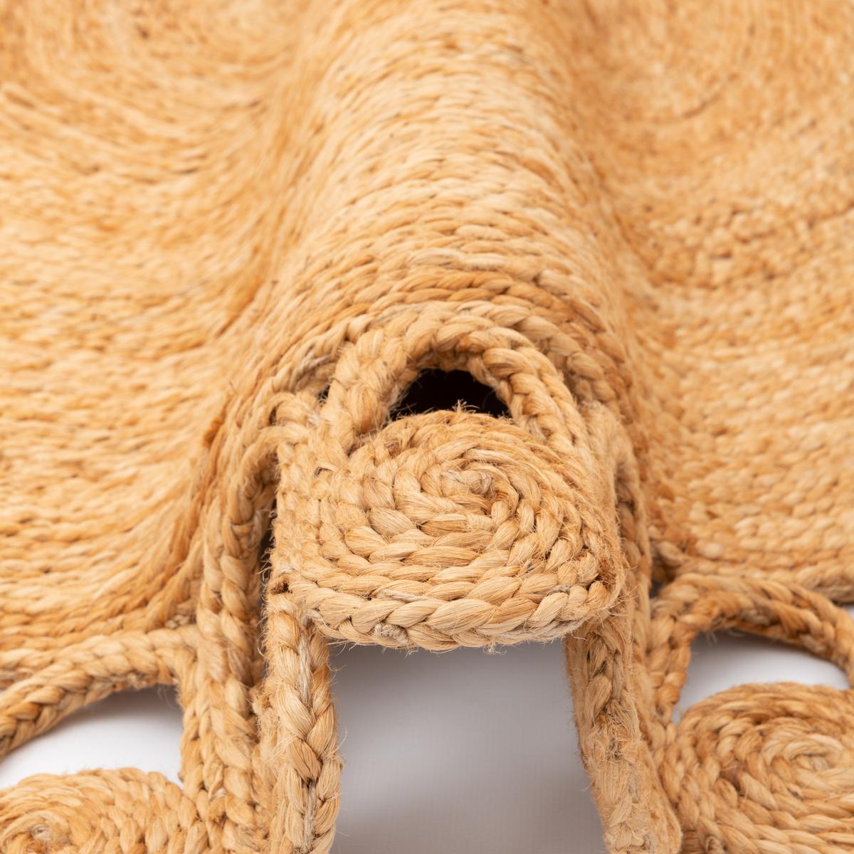 NATURFASER TEPPICH JUTE SALSA NATUR BOHO RUND - Beige, Textil (80/80cm) - Pergamon