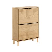 SCHUHSCHRANK Schmal Natur - Naturfarben, Holzwerkstoff (60/83/24cm) - SoBuy