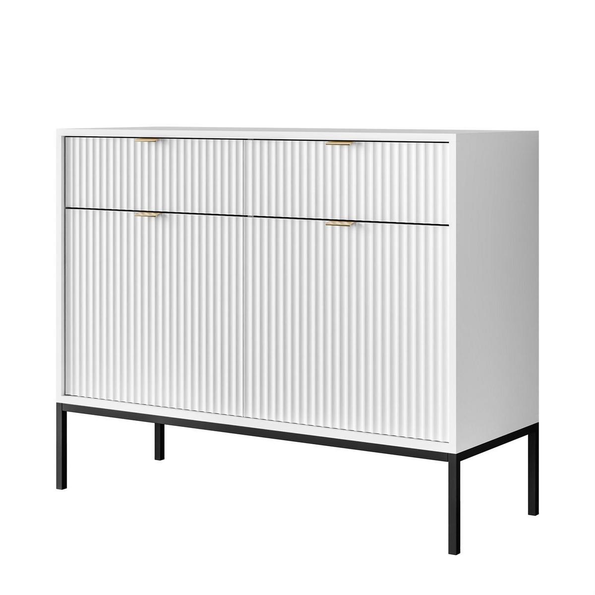 KOMMODE CORTADO KSZ104 MIT SCHUBLADEN WEISS - Weiß, Holzwerkstoff (104/83/39cm) - Lookway