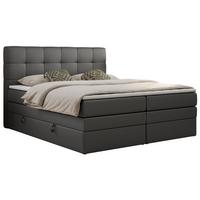 BOXSPRINGBETT LUKA KING 180/200 Dunkelgrau Kunstleder - H3 - Dunkelgrau, Holz/Textil (180/200cm) - MKS