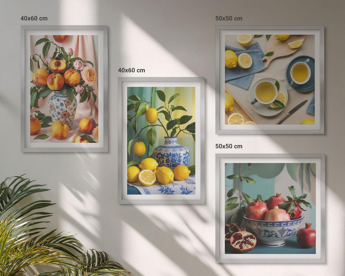 BILDER SET 4er Set - 50x50 cm & 40x60 cm Silberner Rahmen - Matisses stilvolle Figuren - Silberfarben, Kunststoff (50/50cm) - TULUP