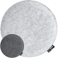 FILZ-SITZKISSEN zum Wenden, Ø 35/3 cm, Grau - Grau, Kunststoff (35cm) - Dunedesign