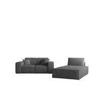 SOFA Sezlong Celes Premium 2er-set - Graphitfarben, Holzwerkstoff/Textil (110/95/194cm) - Fun Möbel