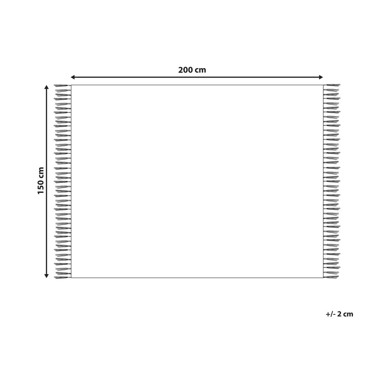 TAGESDECKE Grau 150 x 200 cm Bere - Schieferfarben, Textil (200/220cm) - Beliani