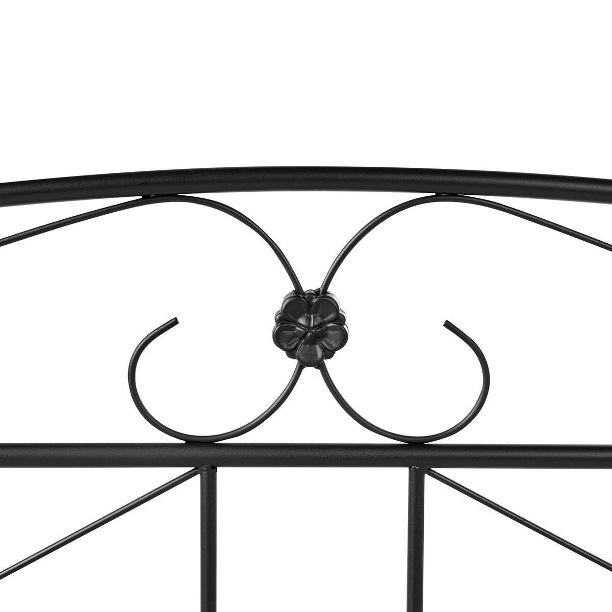 BETT mit Lattenrost 140/200 cm Stahl Schwarz Rodez - Schwarz, Metall (140/200cm) - Beliani