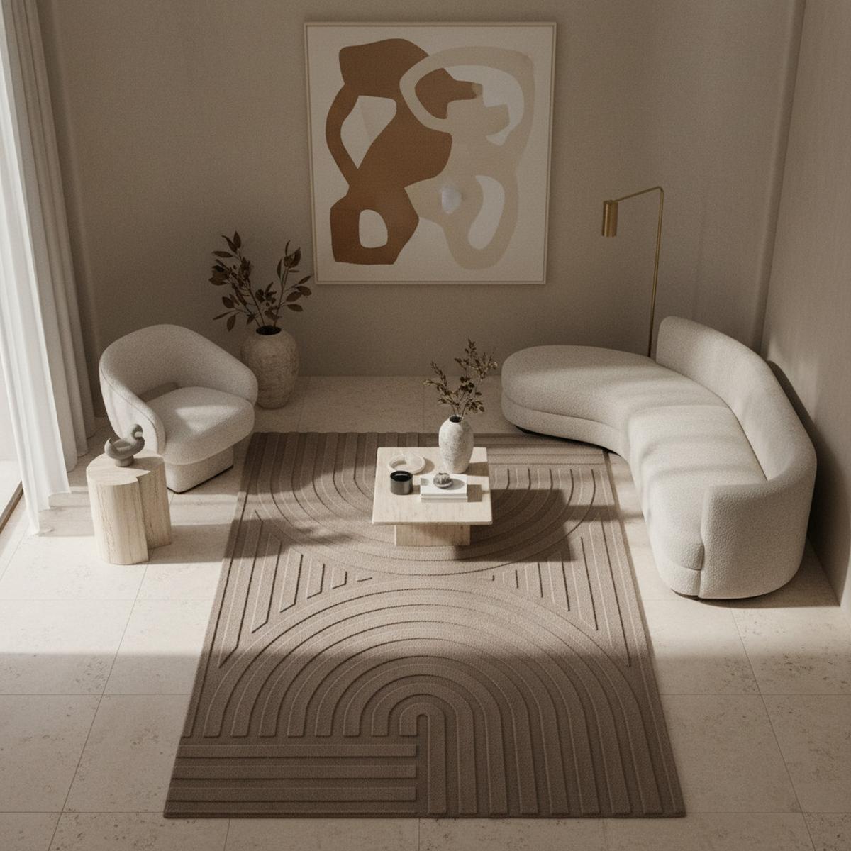 TEPPICH Kurzflor Waschbar LAVAREDO in Beige, im Boho-Stil, 160 x 230 cm - Beige, Textil (230/160cm) - KADIMA DESIGN