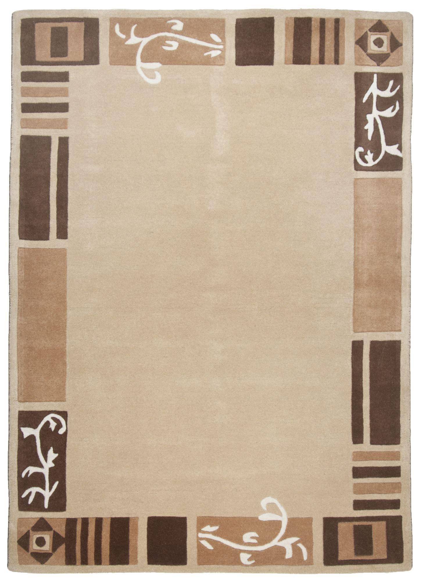 HANDTUFTTEPPICH Hawai 60x90 cm - Beige, Textil (60/90cm) - THEKO
