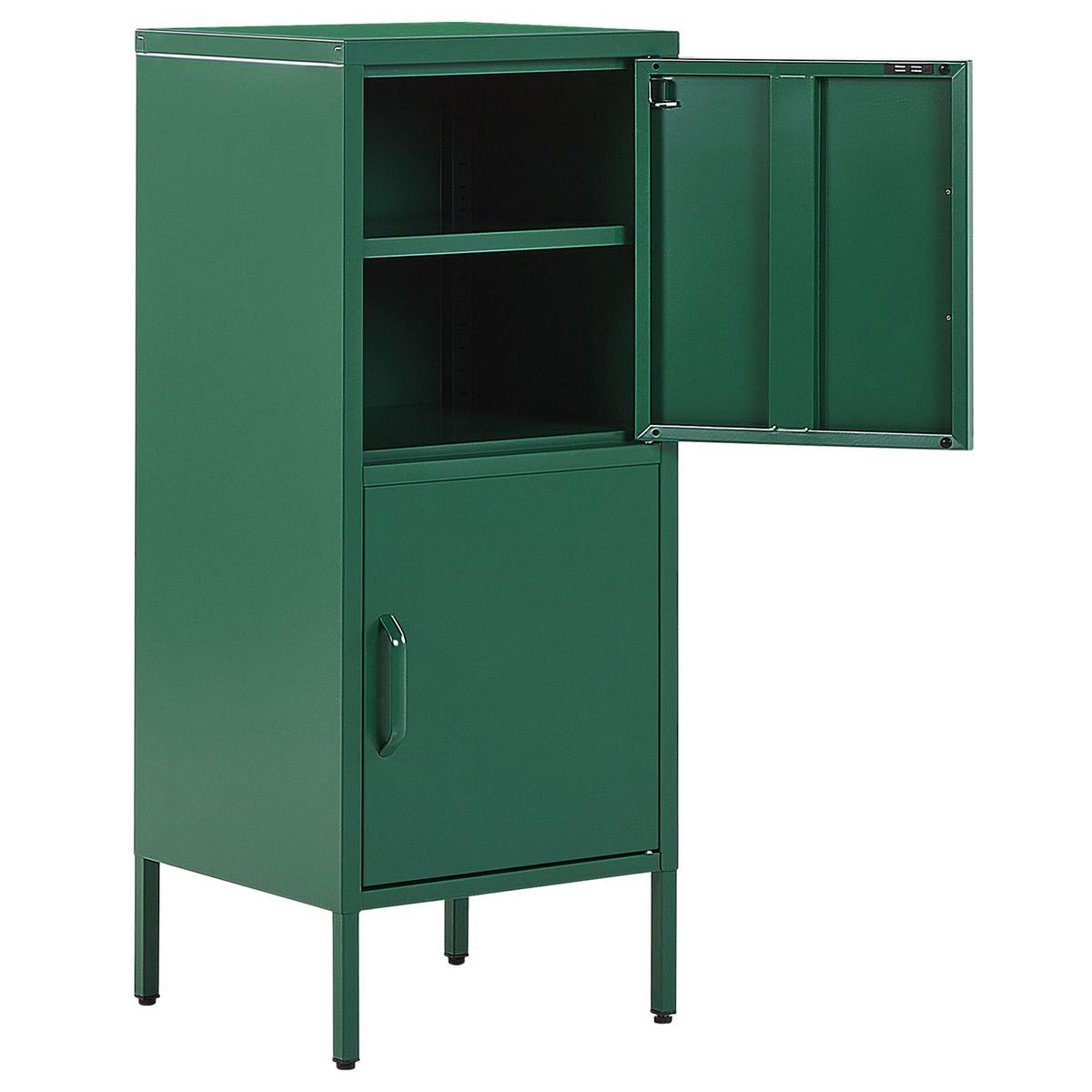 AKTENSCHRANK grün 2 Türen Huron - Grün, Metall (40/102/40cm) - Beliani