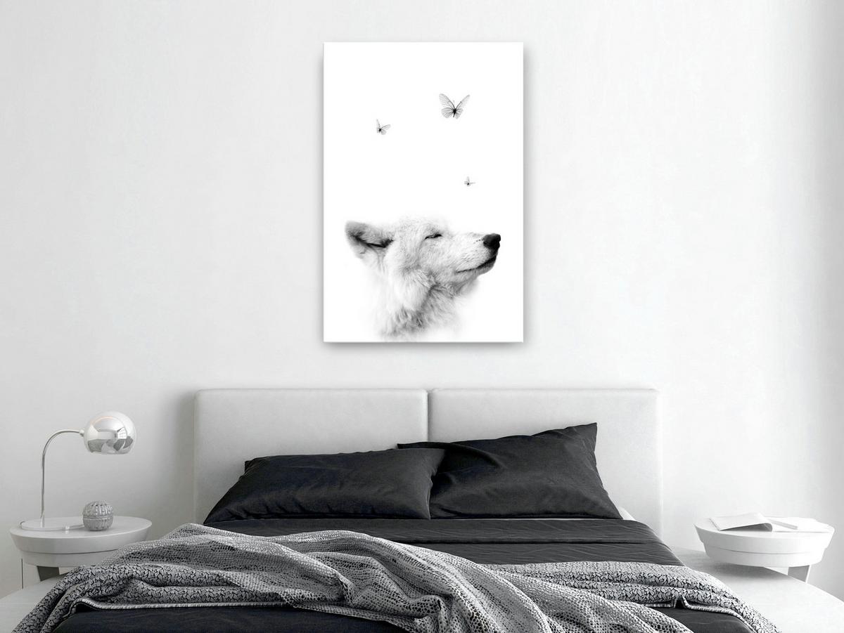 KUNSTDRUCK Schwarz-Weiß 40/60 cm - Schwarz, Textil (40/60cm) - KUNSTLOFT