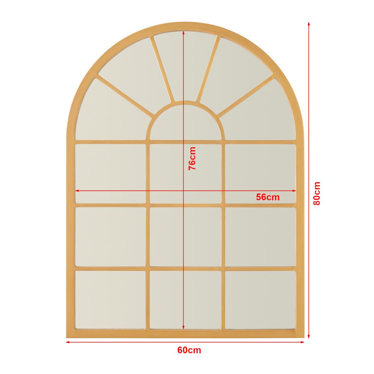 WANDSPIEGEL Villalago - Goldfarben, Glas/Holzwerkstoff (60/80/1.8cm) - [en.casa]