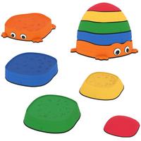 BALANCIERSTEINE für Kinder, Rutschfest Trittsteine zum Balancieren & Stapeln - Multicolor, Kunststoff (33.5/28/33.5cm) - AIYAPLAY
