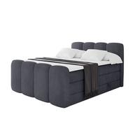 BOXBETT mit Matratze H3|H4 und Lattenrost - NINA-Z KING - 200x200 cm Casablanca - Dunkelgrau - Dunkelgrau, Holzwerkstoff (200/200cm) - ALTDECOR
