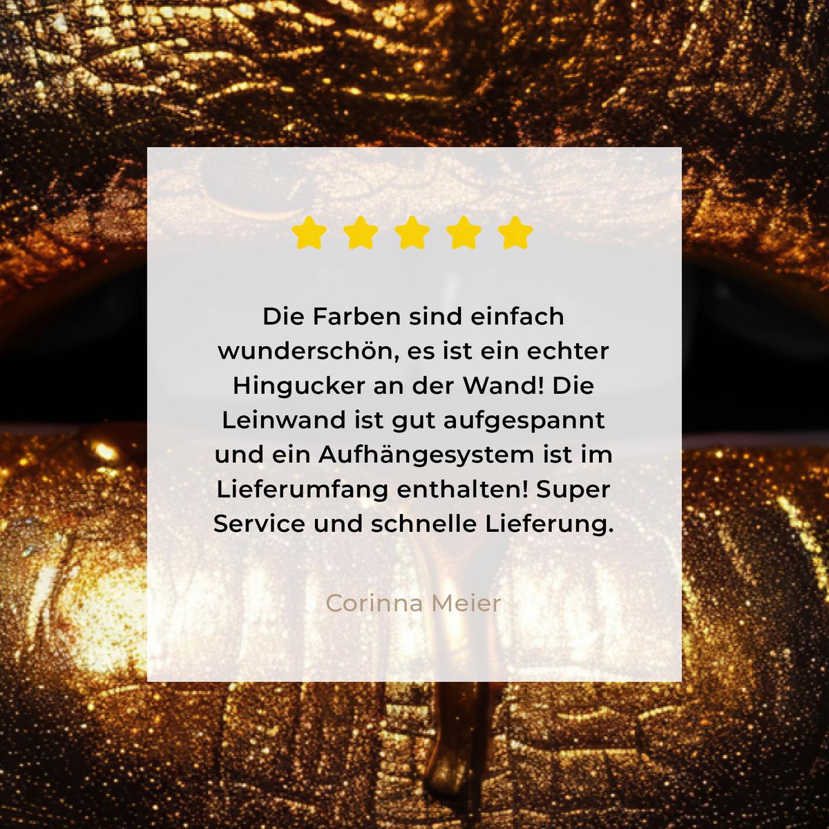 LEINWANDBILD Frau - Porträt - Lippen - Gold - Schwarz Wanddeko 90x60 cm - Schwarz, Textil (90/60cm) - MuchoWow