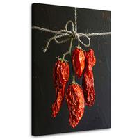 LEINWANDBILD Essen & Trinken 70x100cm - Rot, Textil (70/100cm) - Feeby