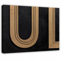 LEINWANDBILD Abstrakt Morceau Schwarz 120x80 cm - Multicolor, Holzwerkstoff (120/80cm) - Wallarena