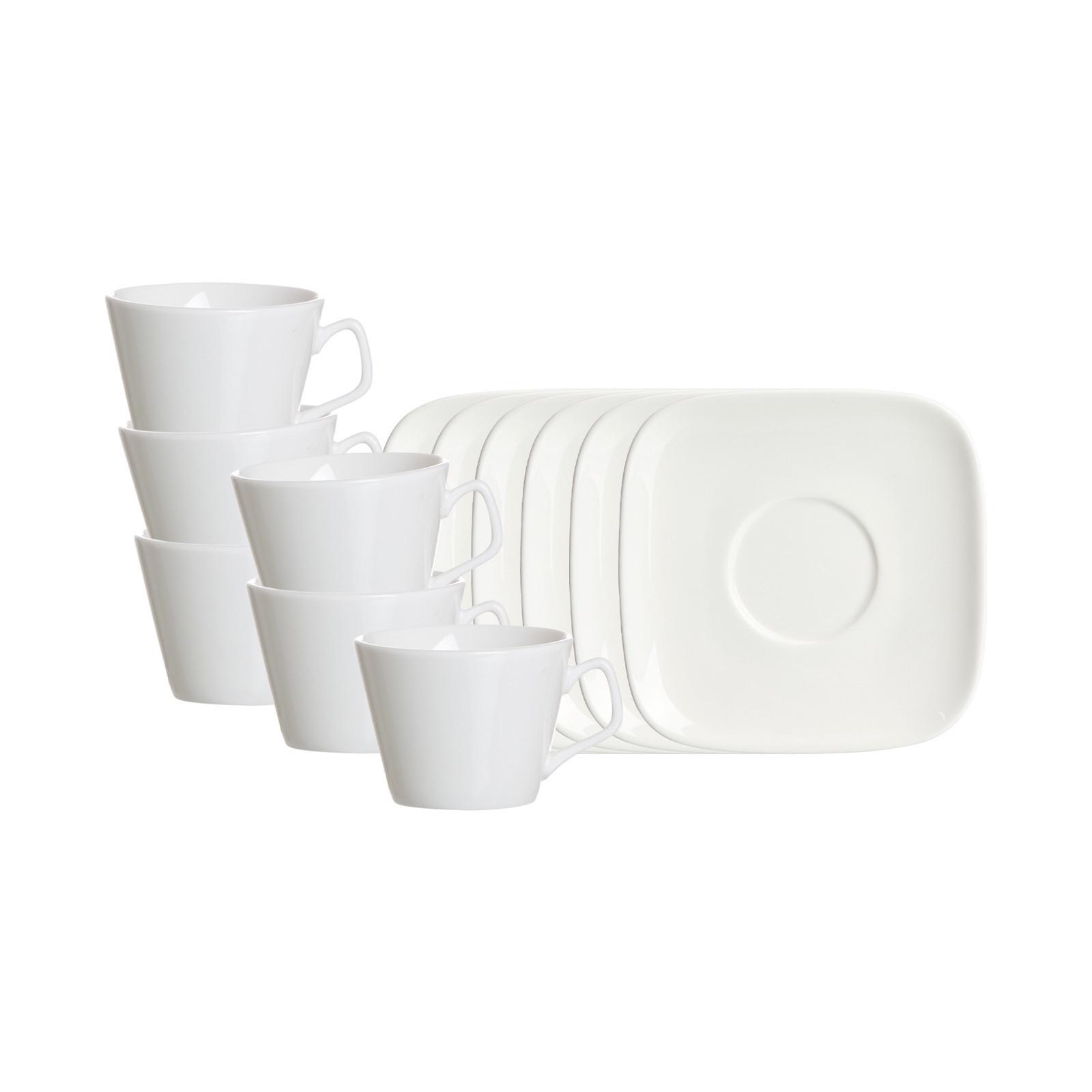 ESPRESSOTASSEN MIT UNTERTASSEN Arena weiß 80 ml 6er Set - Weiß, Keramik (0.08L) - Ritzenhoff Breker