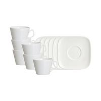 ESPRESSOTASSEN MIT UNTERTASSEN Arena weiß 80 ml 6er Set - Weiß, Keramik (0.08L) - Ritzenhoff Breker