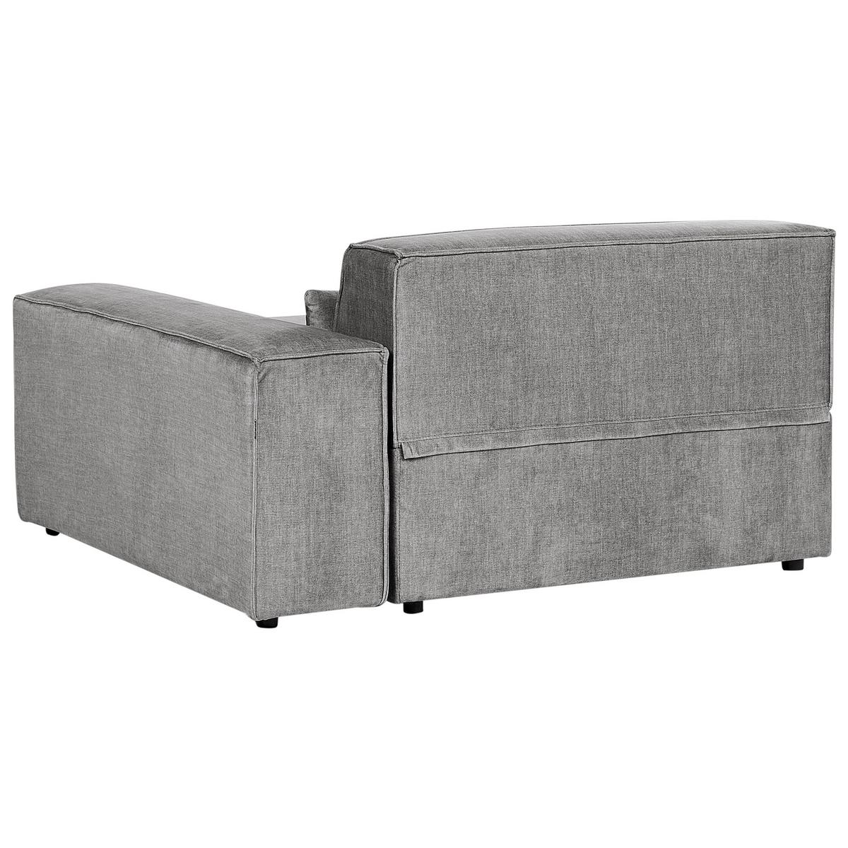 ECKSOFA Modul 4-Sitzer linksseitig Grau Stoff Hellnar - Dunkelgrau, Textil (176/364cm) - Beliani
