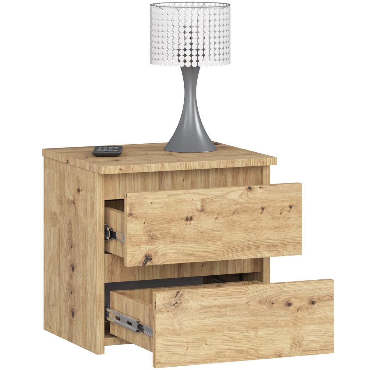 NACHTTISCH Eiche Artisan 40/40/35 - Eiche Artisan, Holzwerkstoff (40/40/35cm) - RAUMHIRSCH FURNITURE