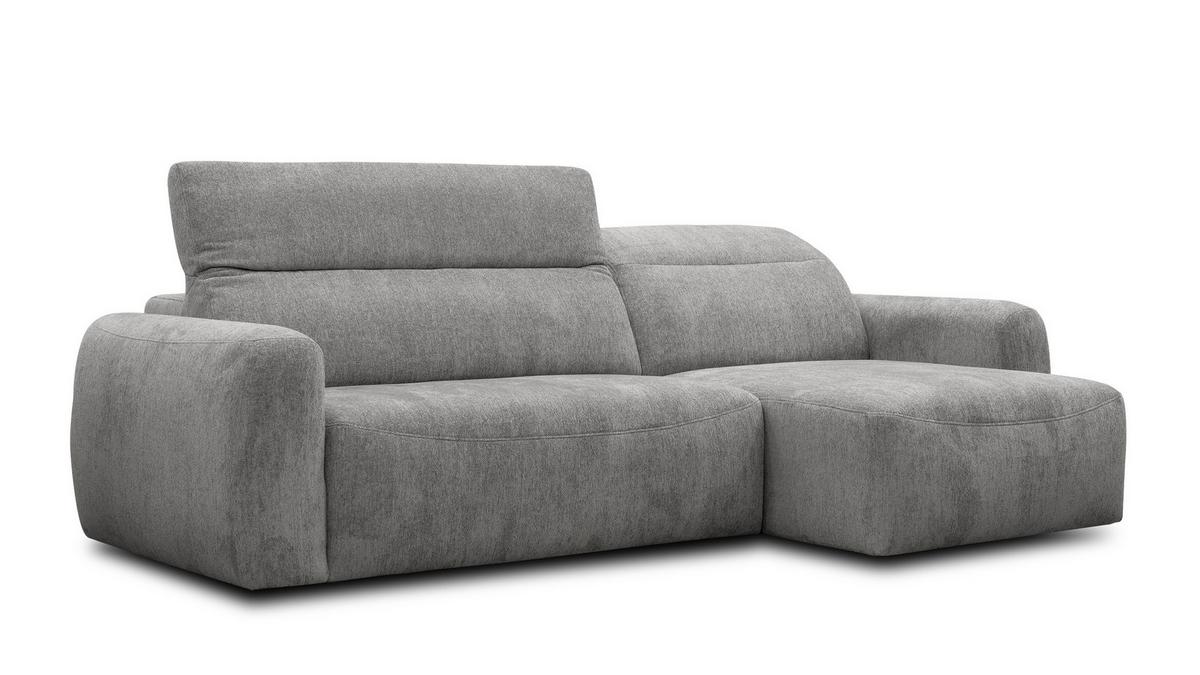 ECKSOFA NERO 4-Sitzer, platingrau - Schwarz/Grau, Holz/Textil (272/81/159cm) - Wozimo