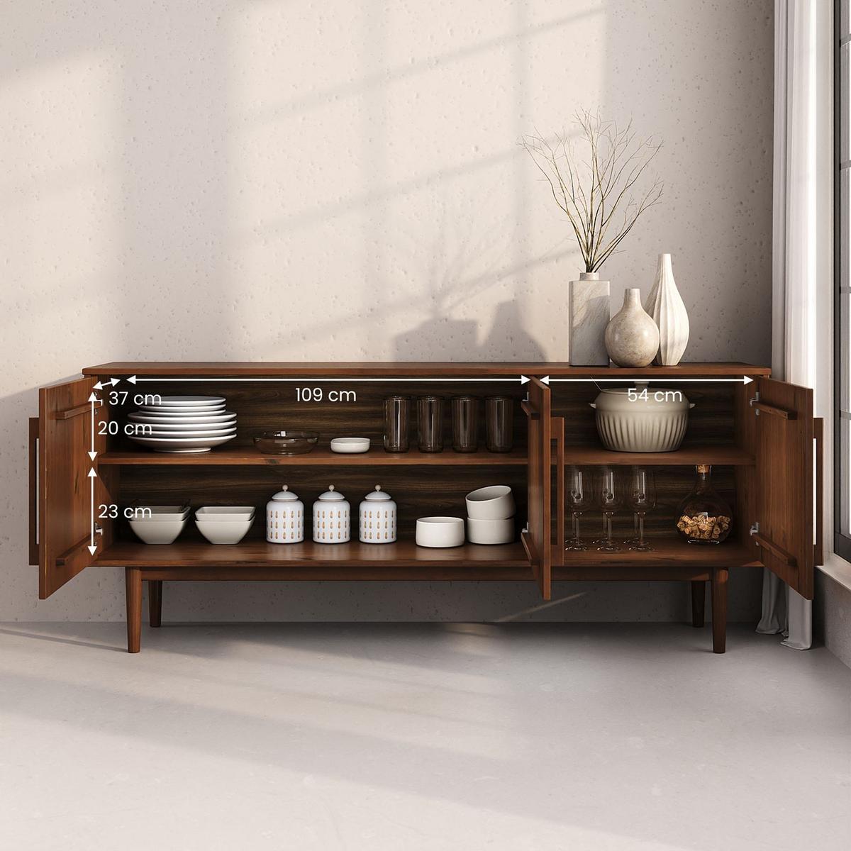 SIDEBOARD TECCA Kastanie - Kastanienfarben, Holz (170/71/41cm) - IDIMEX