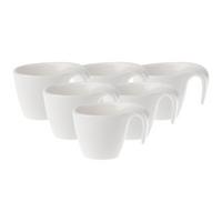 MOKKA-/ESPRESSOTASSEN Flow weiß 100 ml 6er Set - Weiß, Keramik (0.1L) - Villeroy & Boch