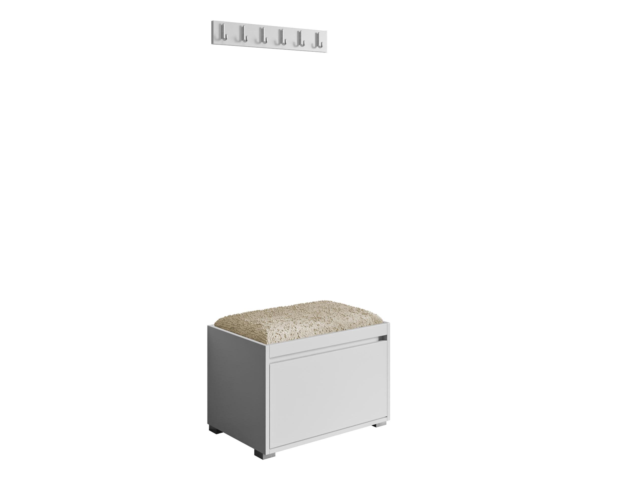GARDEROBEN-SET Grawis 60 III - Silberfarben/Naturfarben, Holzwerkstoff/Kunststoff (64.5/45/34cm) - MIRJAN24