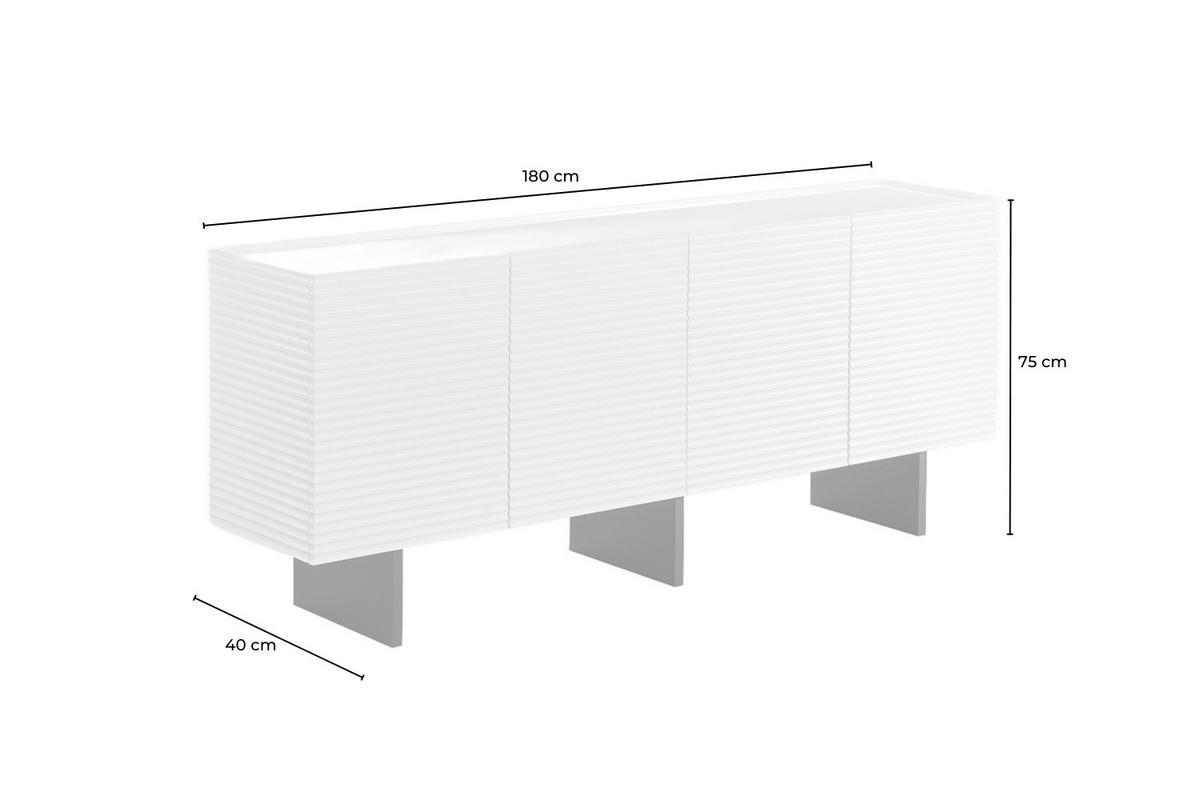 SIDEBOARD LYNN Blau Holz - Blau/Schwarz, Holzwerkstoff/Metall (180/75/40cm) - KAWOLA