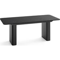 ESSTISCH Riven rechteckig ausziehbar verlängerbar mit Butterfly-Auszug, Schwarz Marmor Kupfer 180-276/90/76 cm - Schwarz/Kupferfarben, Holzwerkstoff/Metall (90/276/76cm) - WFL GROUP