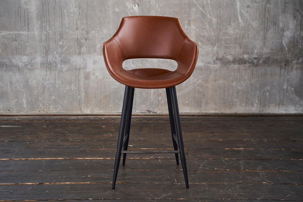 THEKENHOCKER ZAJA Braun Kunstleder - Braun, Leder (57/103/59cm) - KAWOLA