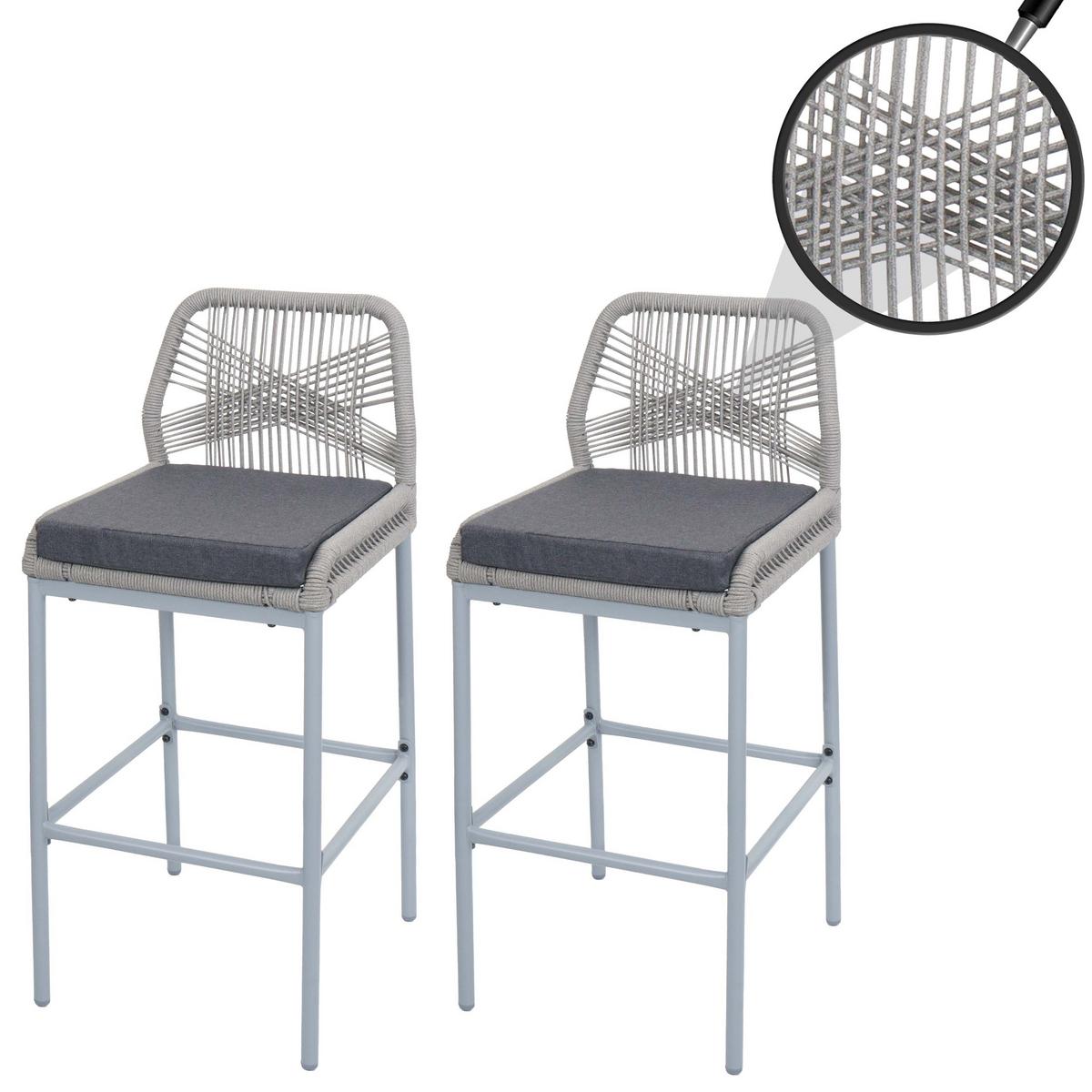 BARHOCKER Hellgrau, Grau - Hellgrau/Grau, Metall (42/101/52cm) - MCW
