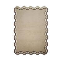 TEPPICH aus Wolle WINCH in Natur, mit Bordüre, 120 x 170 cm - Beige, Textil (200/290cm) - KADIMA DESIGN