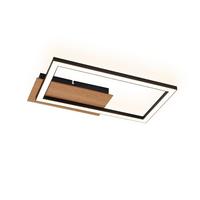 LED-DECKENLEUCHTE French 25.6/20.6/4.1 cm - Schwarz, Metall (25.6/20.6/4.1cm) - Nettlife