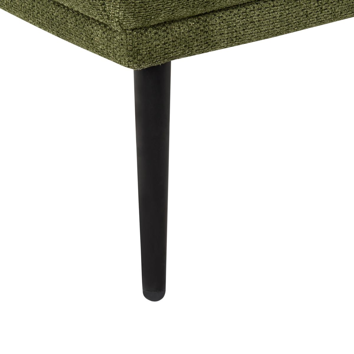 CHAISELONGUE-LINKSSEITIGE Stoff Dunkelgrün Artheze - Dunkelgrün/Schwarz, Textil (148/70/64cm) - Beliani