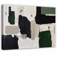 LEINWANDBILD Abstrakt Morceau Schwarz 100x70 cm - Multicolor, Holzwerkstoff (100/70cm) - Wallarena