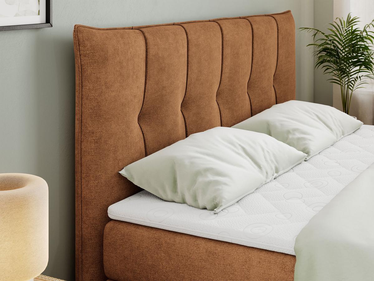 BOXSPRINGBETT PREMIUM 11 KING 120/200 Orange Struktur - H4 - Orange, Holz/Textil (120/200cm) - MKS