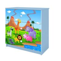KOMMODE Babydreams Safari 81/81/41 - Blau, Holzwerkstoff (81/81/41cm) - RAUMHIRSCH FURNITURE