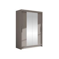 KLEIDERSCHRANK Miami II - Kaschmir/Silberfarben, Holzwerkstoff/Kunststoff (120/200/58cm) - MIRJAN24