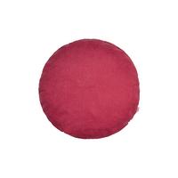 KISSENHÜLLE Rund FarbTon Chenille-Haptik himbeer-rot 50 cm Ø - Rot, Textil (50/50cm) - beties Heimtextil