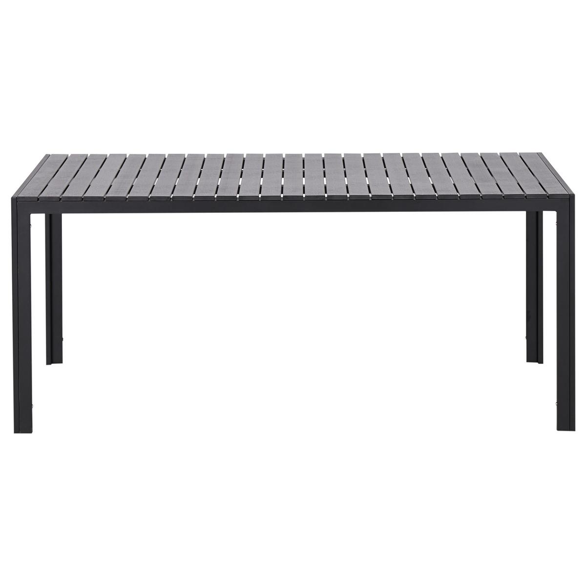 GARTENTISCH-SET 4-Sitzer Schwarz Nardo - Schwarz, Kunststoff - Beliani
