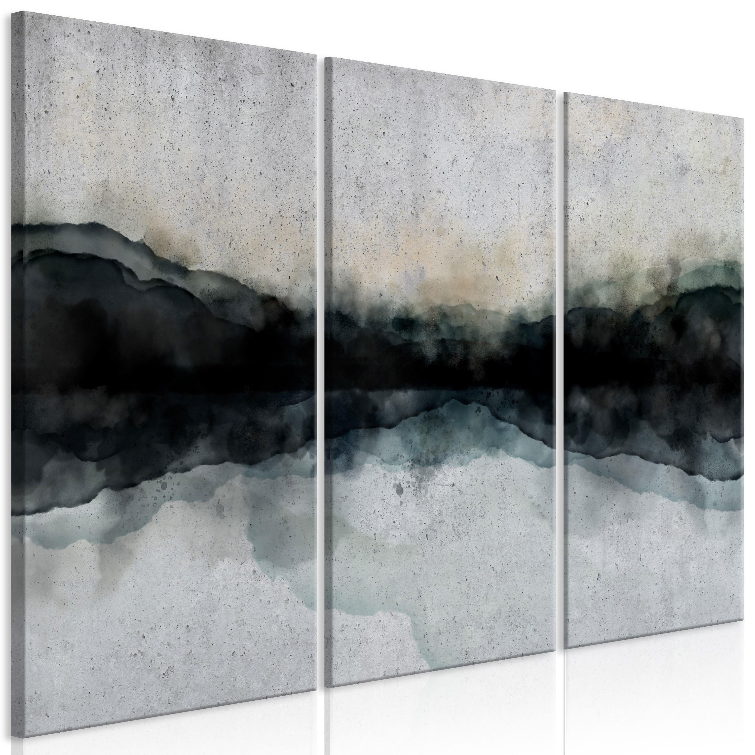 KUNSTDRUCK Grau 90/60 cm - Braun/Grau, Textil (90/60cm) - KUNSTLOFT
